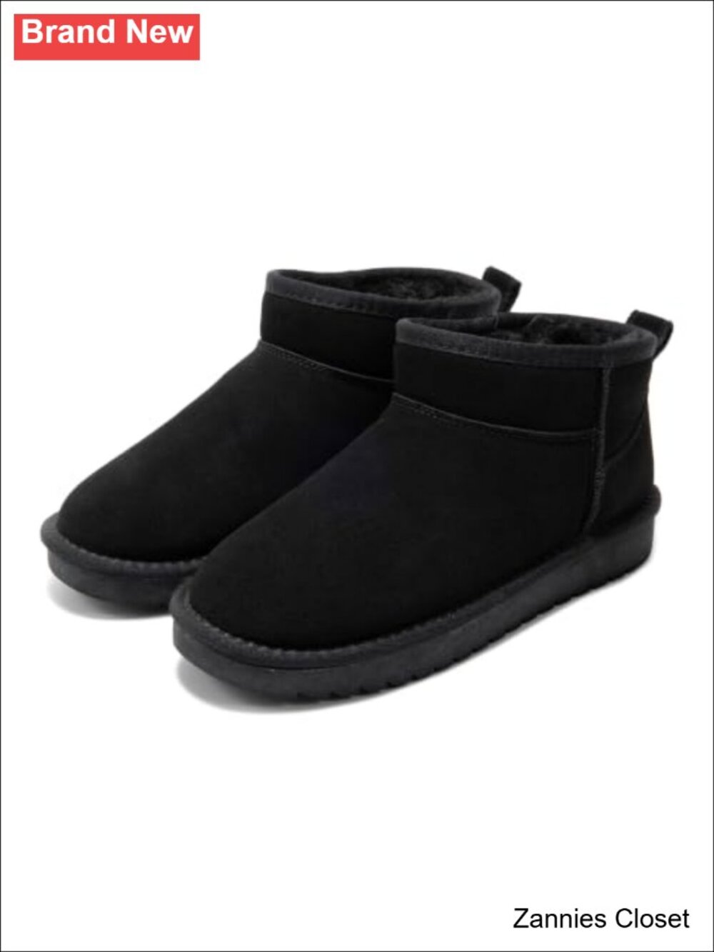 ✨Genuine Leather Fur-Lined Ankle Booties Water-Resistant Winter Boots